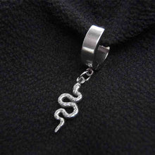 Charger l&#39;image dans la galerie, boucle d&#39;oreille homme acier inoxydable serpent majeci
